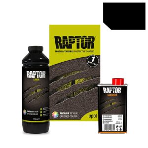 Raptor karcálló védőbevonat és platófesték – készen színezett fekete – U-POL 1 lit
